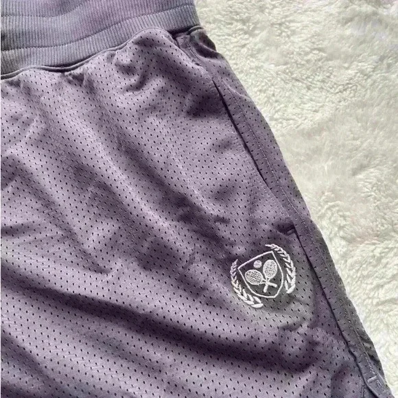 NWT Womens Abercrombie And Fitch Mesh Short NYC Tennis Short Purple Size XS - Picture 2 of 4